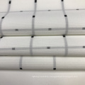 Polyester PU Coated 75D Crossed Grid Twistless Yarn Dyed 4 Way Stretch Double Layer Fabric